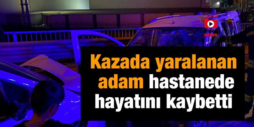 Kazada yaralanan adam hastanede hayatını kaybetti