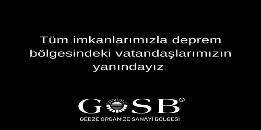 GOSB’dan depremzedelere yardım