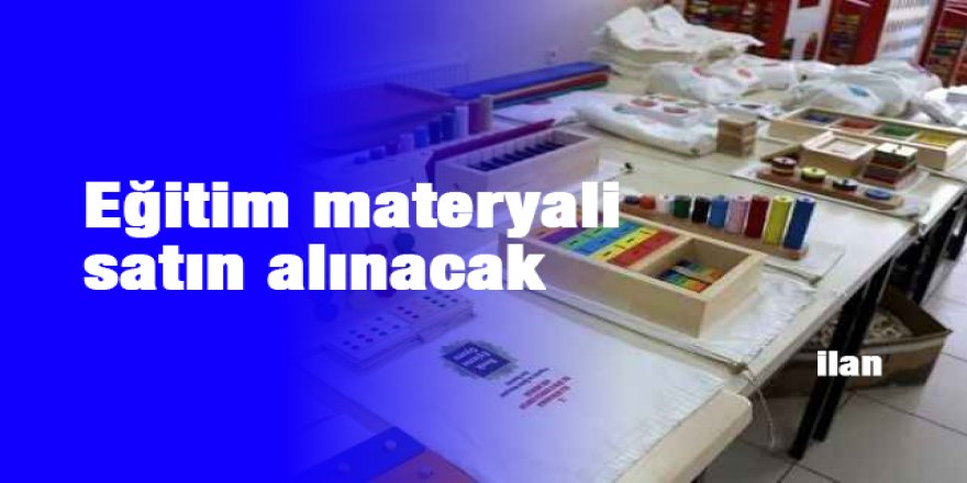 Eğitim materyali satın alınacak