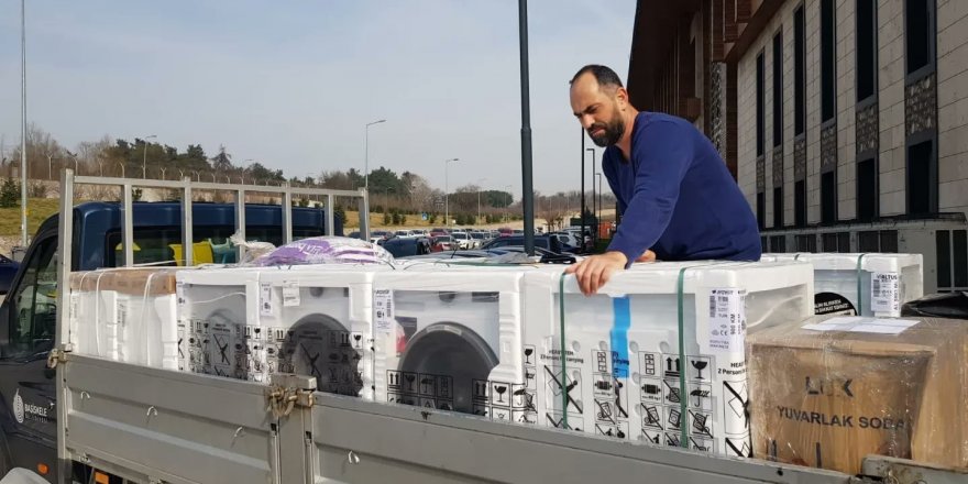 Hatay’da çadırkente 40 çamaşır makinesi