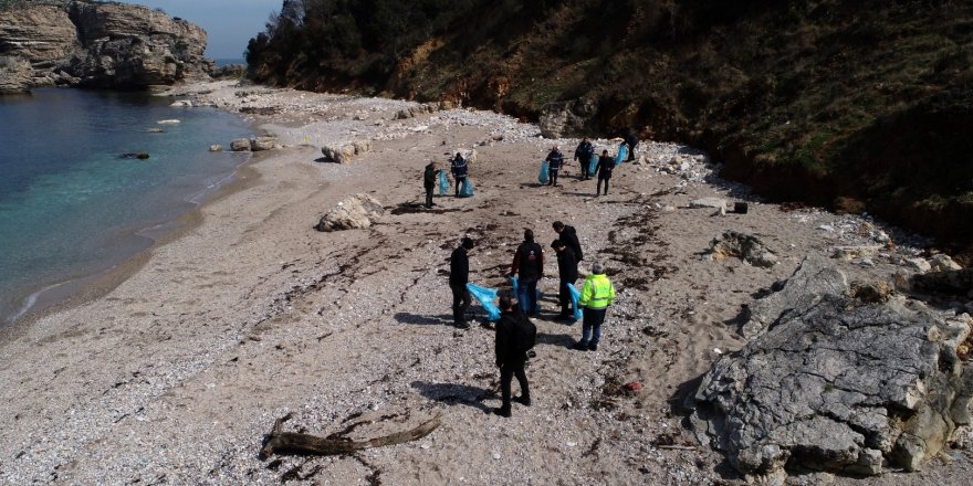 Sardala’daki deniz çöpleri toplandı