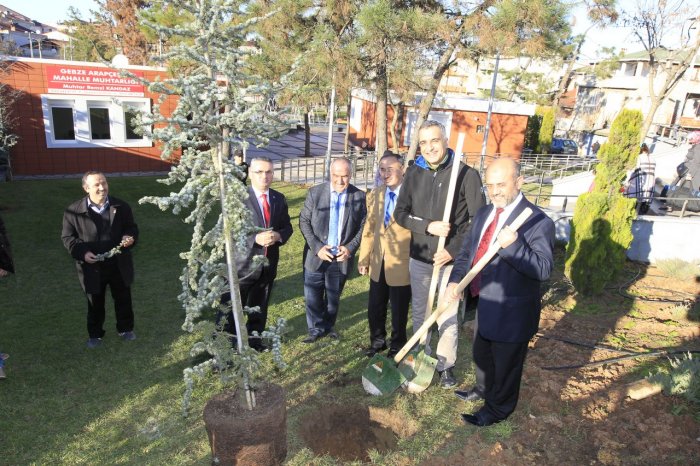 Gebze’de konuklara plaket yerine fidan