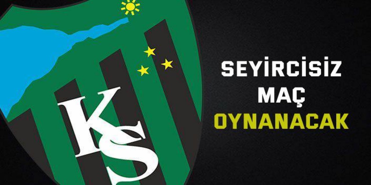 Kocaelispor seyircisiz maç oynayacak