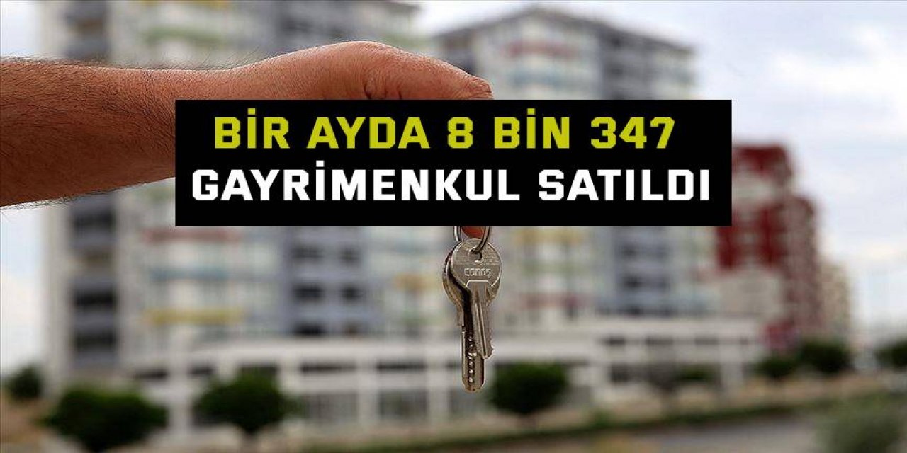 Bir ayda 8 bin 347 gayrimenkul satıldı