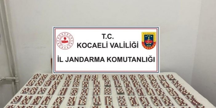 Kocaeli'de bin 115 sentetik ecza hap ele geçirildi