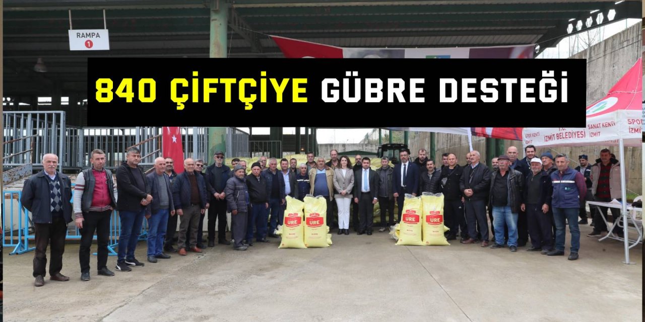 840 çiftçiye gübre desteği