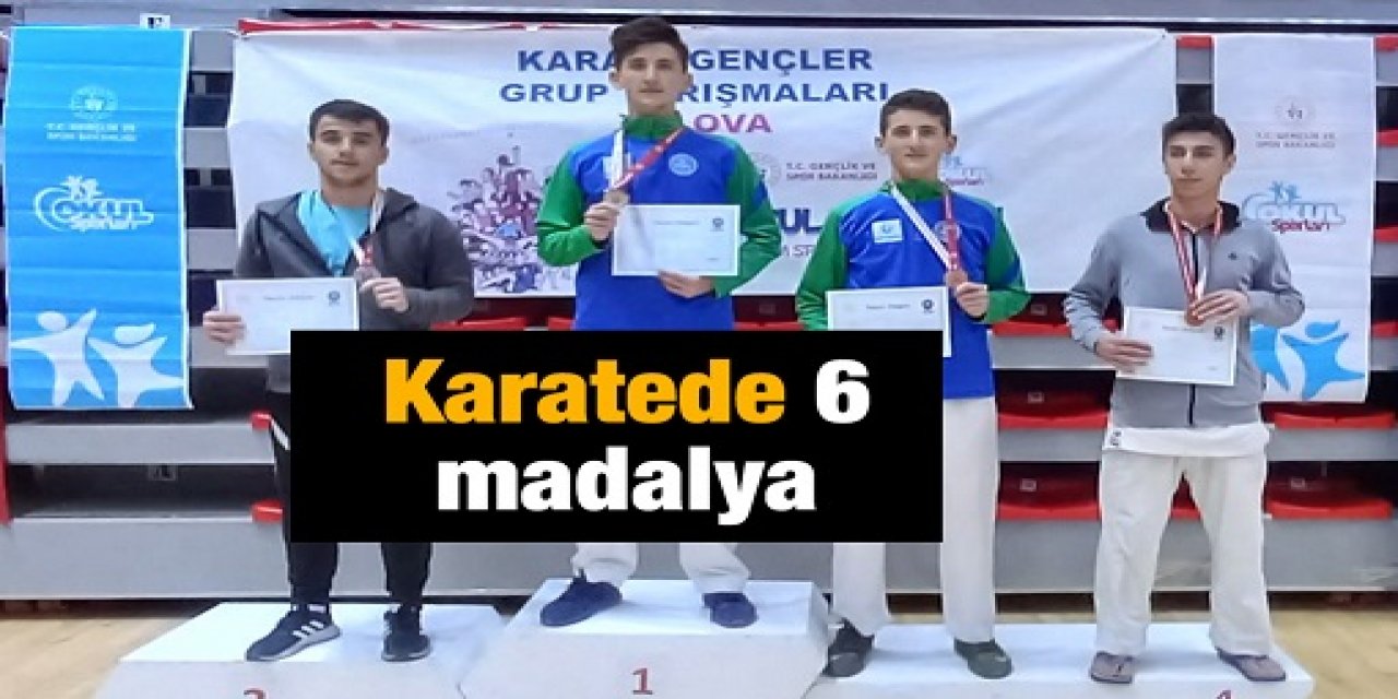 Karatede 6 madalya