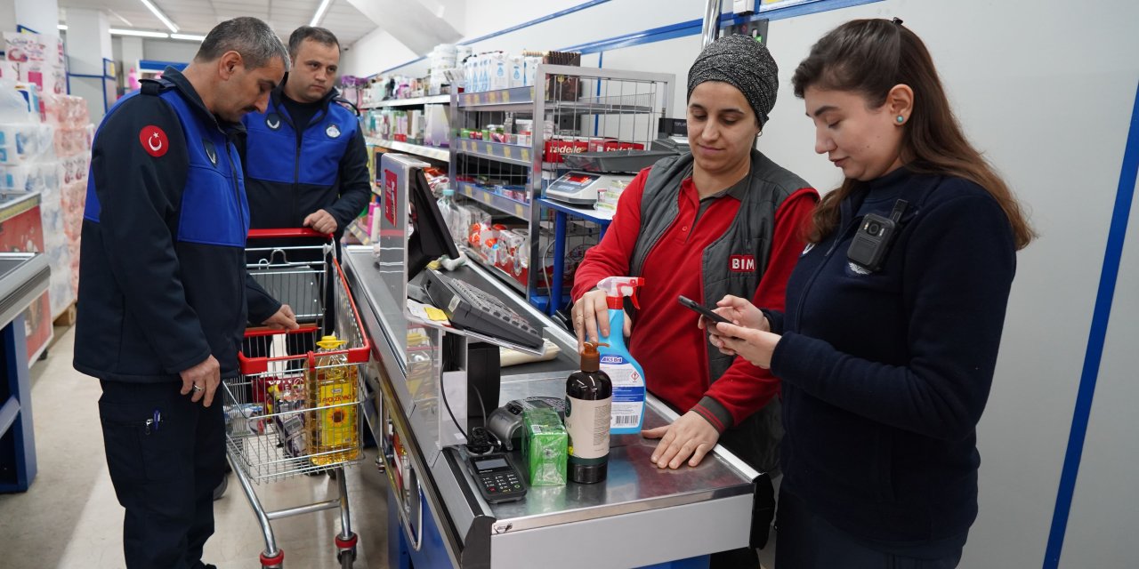 Zabıtadan market denetimi