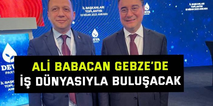 Ali Babacan Gebze’de iş dünyasıyla buluşacak