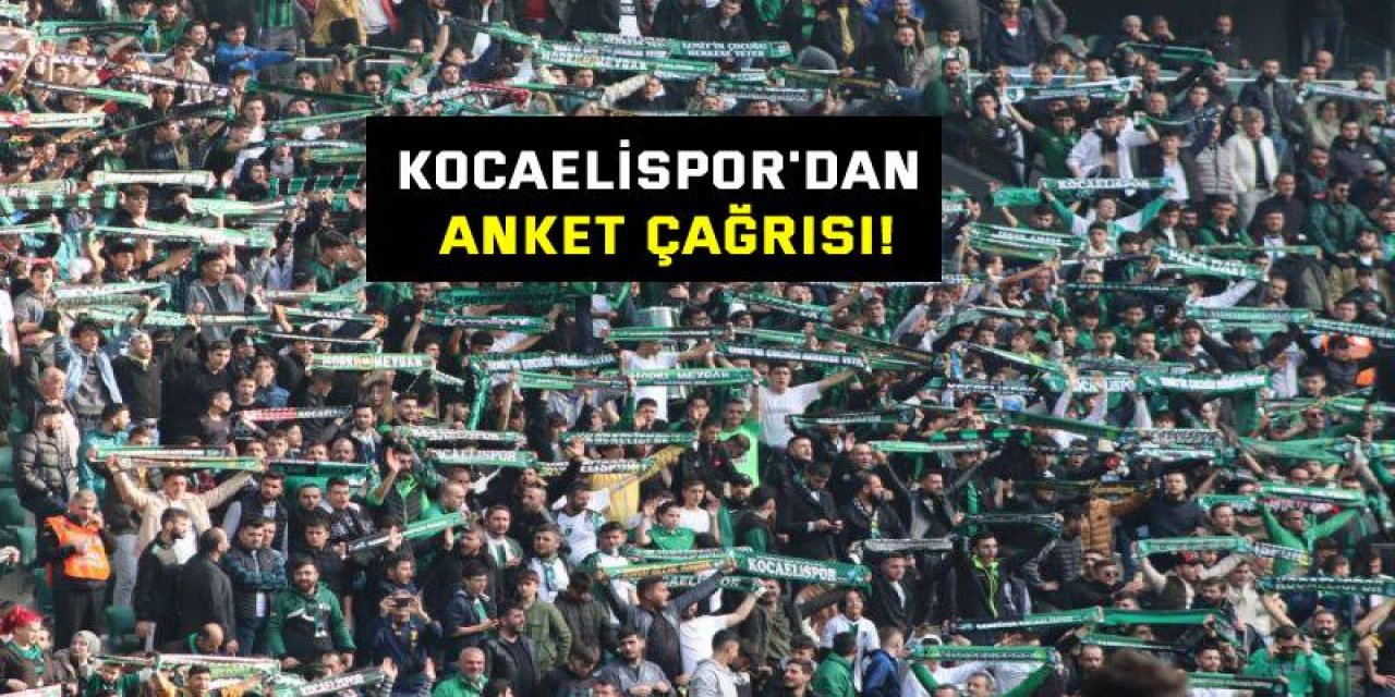 Kocaelispor'dan anket çağrısı!