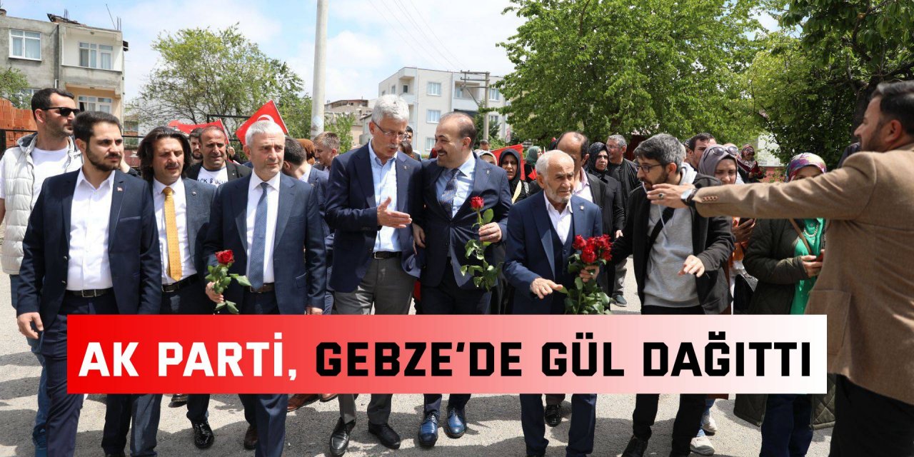 AK Parti, Gebze’de gül dağıttı