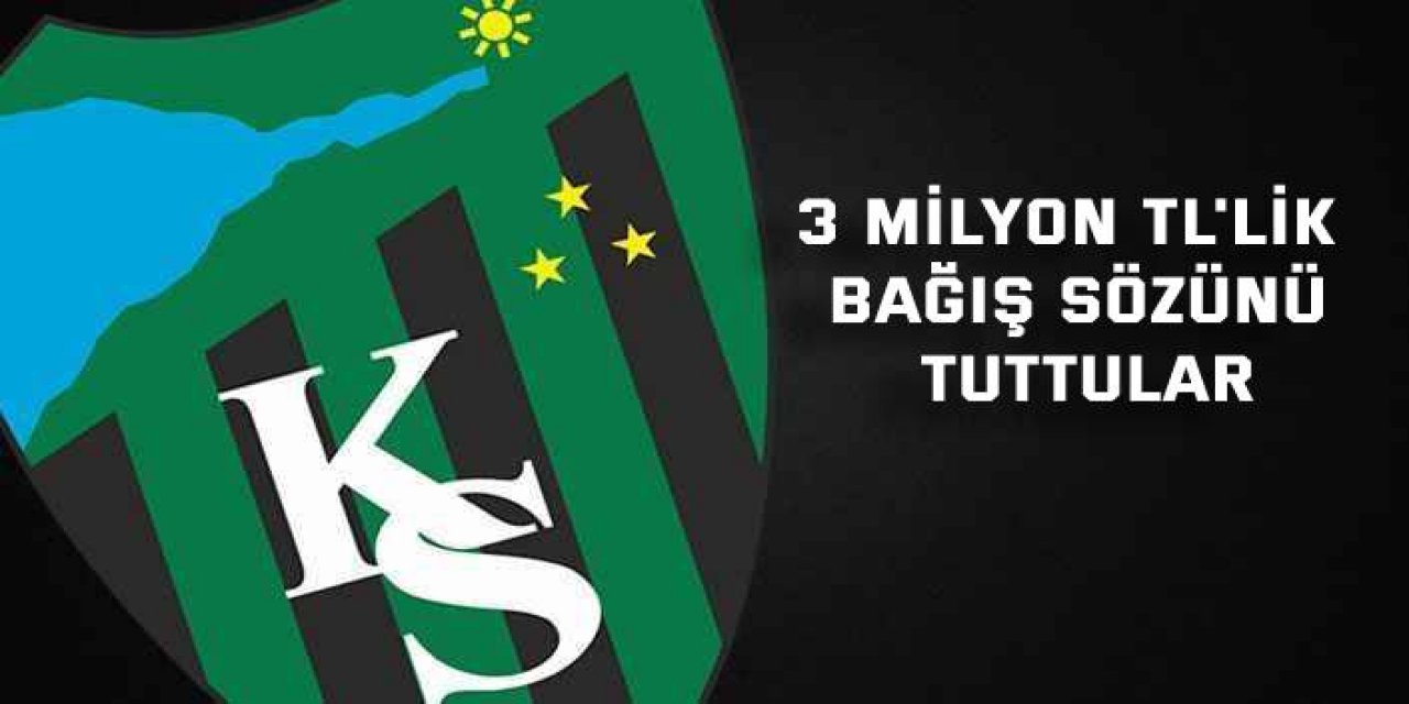 3 Milyon TL'lik bağış sözünü tuttular