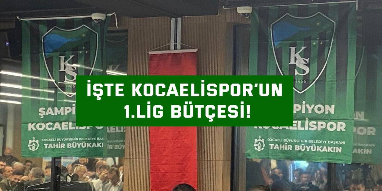 İşte Kocaelispor’un 1.Lig bütçesi!