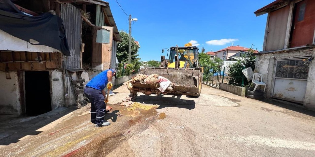 Kurban atıkları anında toplandı