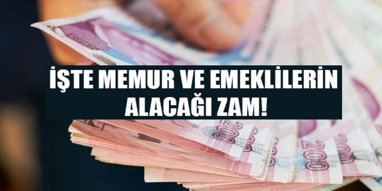 İşte memur ve emeklilerin alacağı zam!