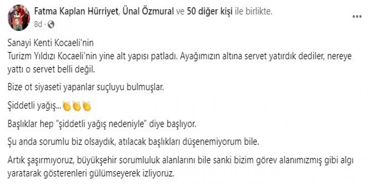 Hürriyet: Kocaeli'nin yağmurdan yine alt yapısı patladı!