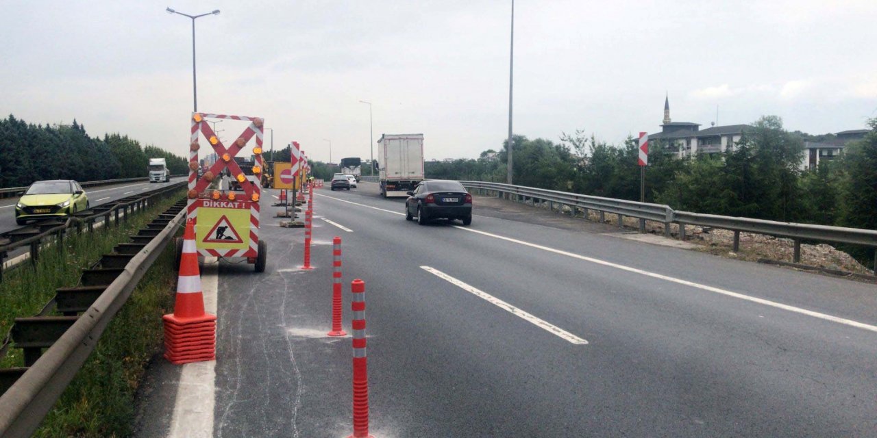 Stadyum yolu için TEM’de çalışmalar başladı