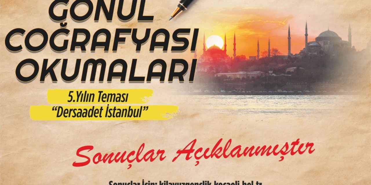 Gönül Coğrafyası Okumalarında kazananlar açıklandı