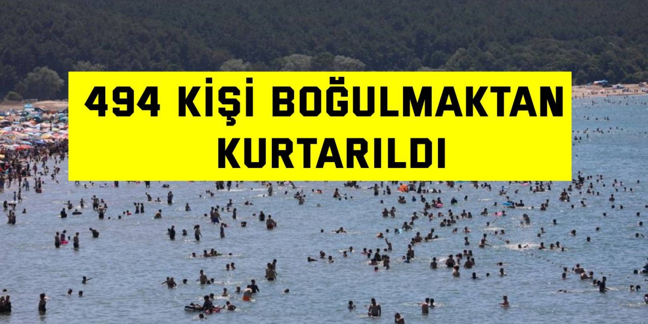 494 kişi boğulmaktan kurtarıldı