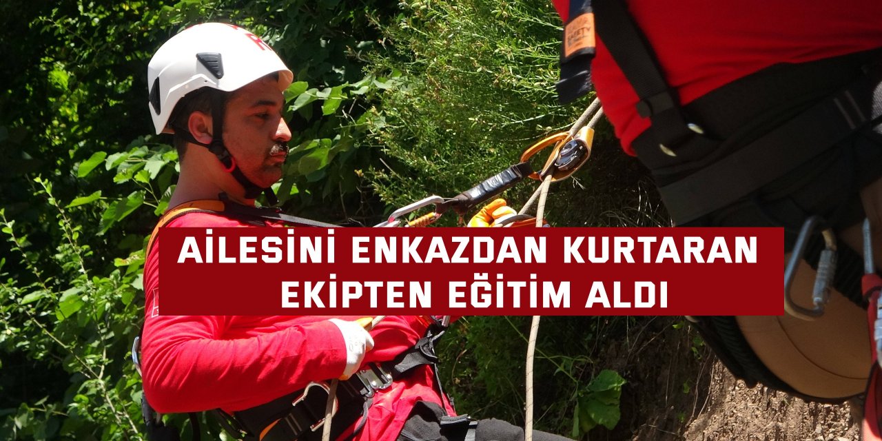 Ailesini enkazdan kurtaran ekipten eğitim aldı