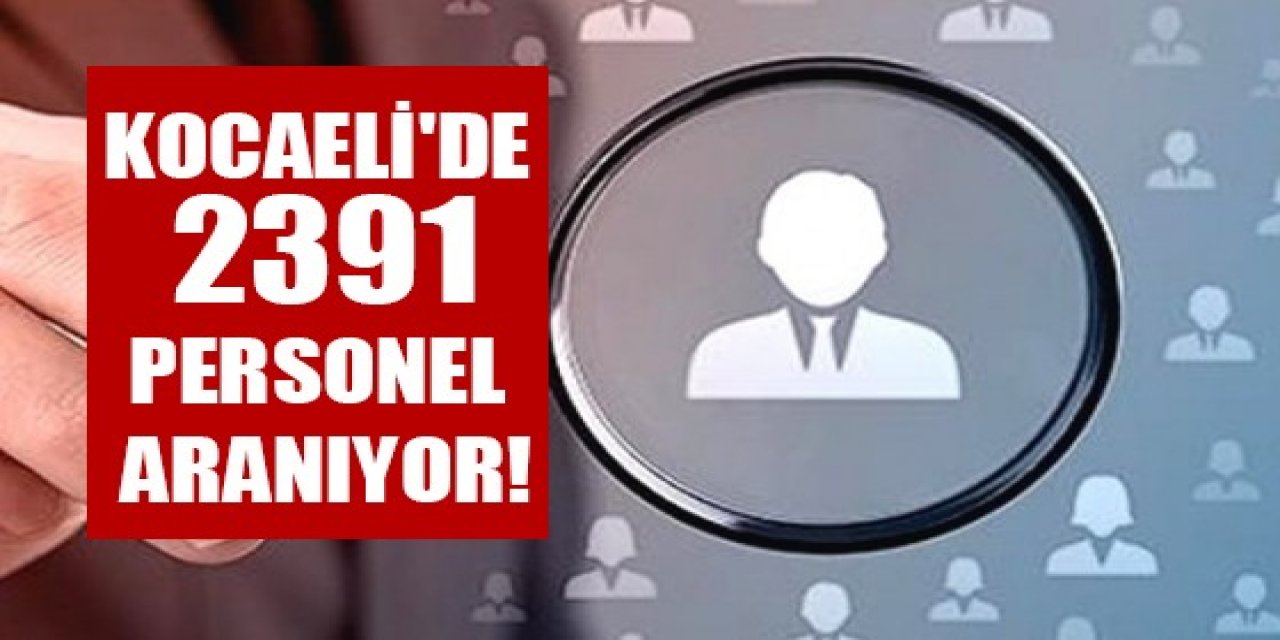 Kocaeli'de 2391 personel aranıyor!