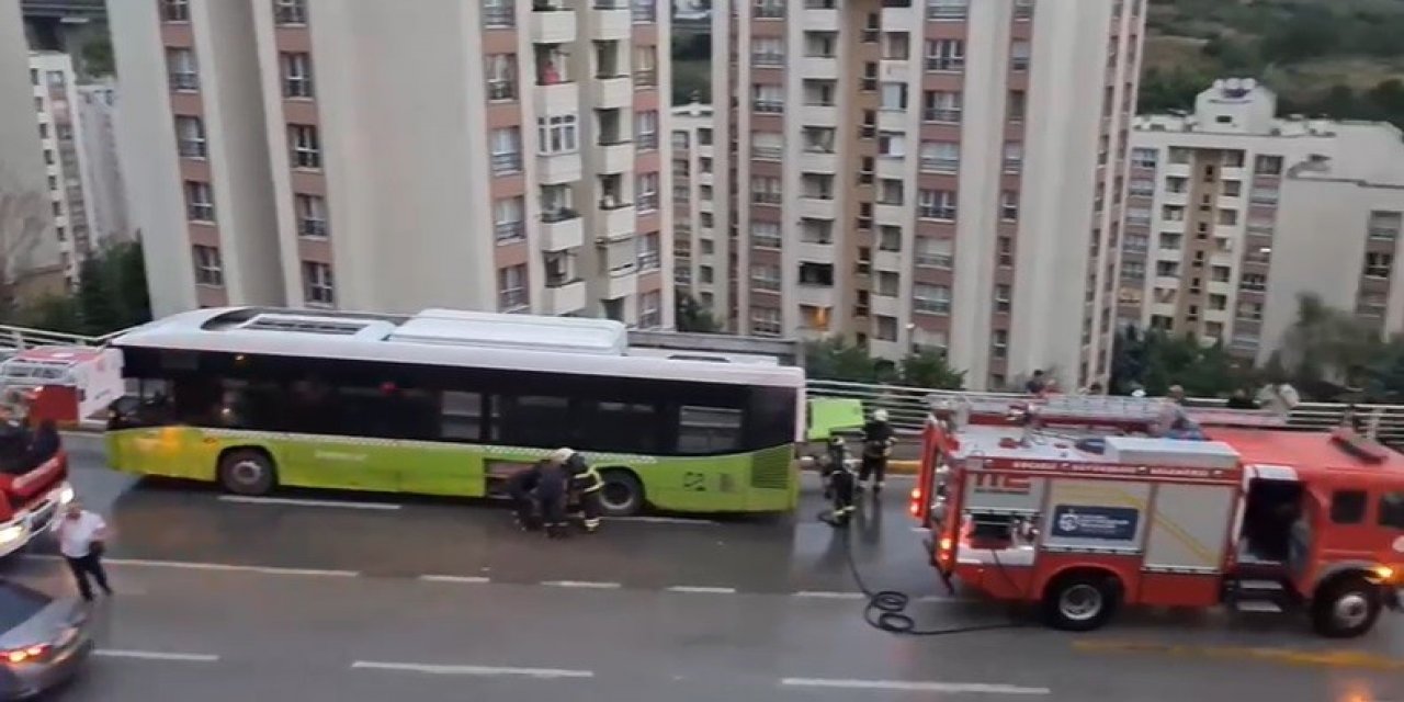 - Belediye otobüsünden çıkan dumanlar korkuttu