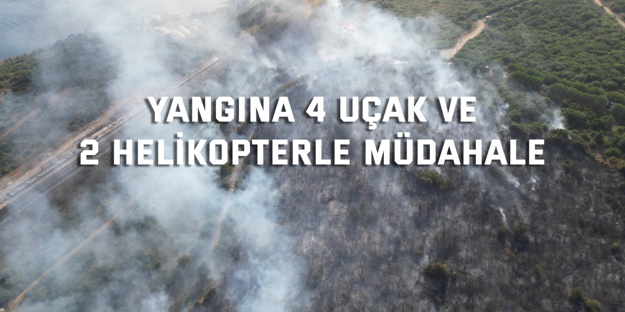 Yangına 4 uçak ve 2 helikopterle müdahale