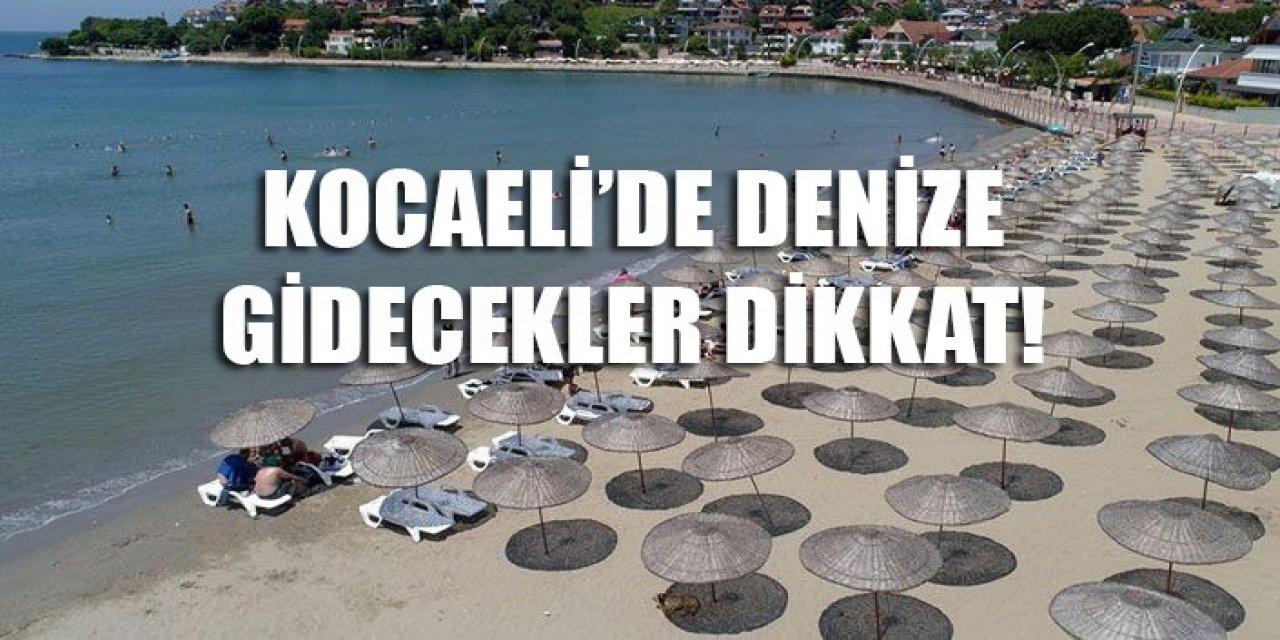 Kocaeli’de denize gidecekler dikkat!