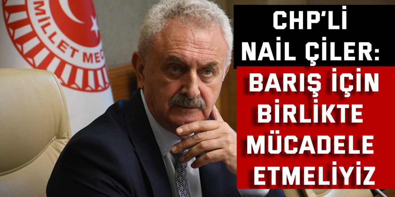 CHP’li Nail Çiler: Barış için birlikte mücadele etmeliyiz