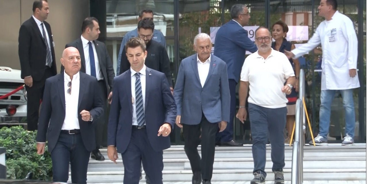 Eski Meclis Başkanı Yıldırım, Ali ve Vuslat Sabancı çiftini hastanede ziyaret etti