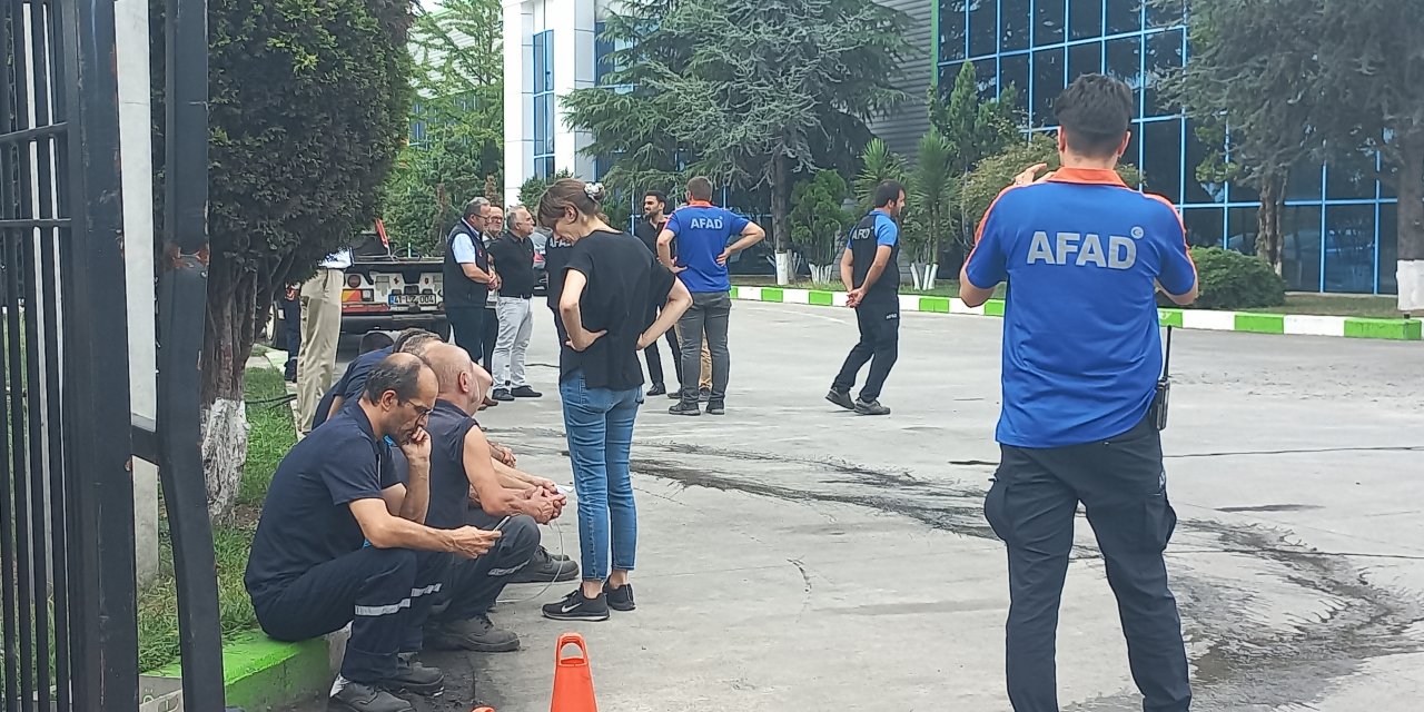 Lastik ayrıştırma makinesi arızalandı: 13 işçi dumandan etkilendi