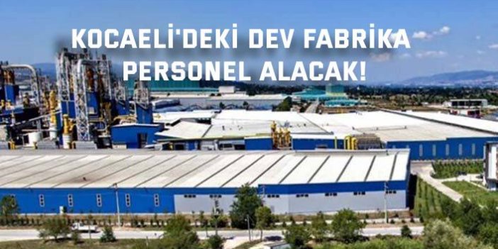 Kocaeli'deki dev fabrika personel alacak!