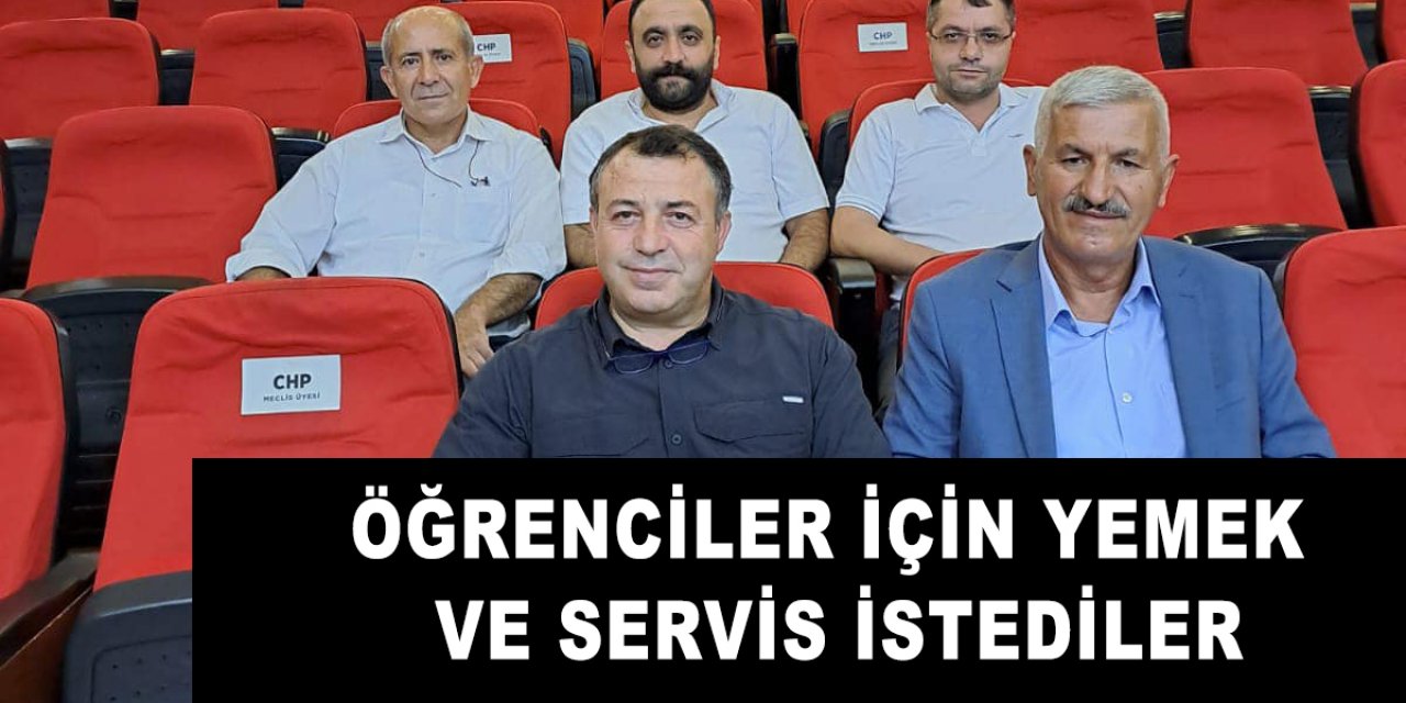 Öğrenciler için yemek ve servis istediler