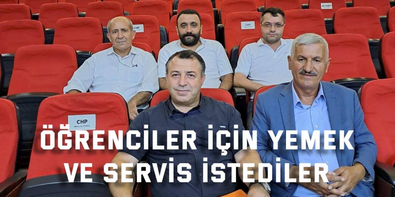 Öğrenciler için yemek ve servis istediler