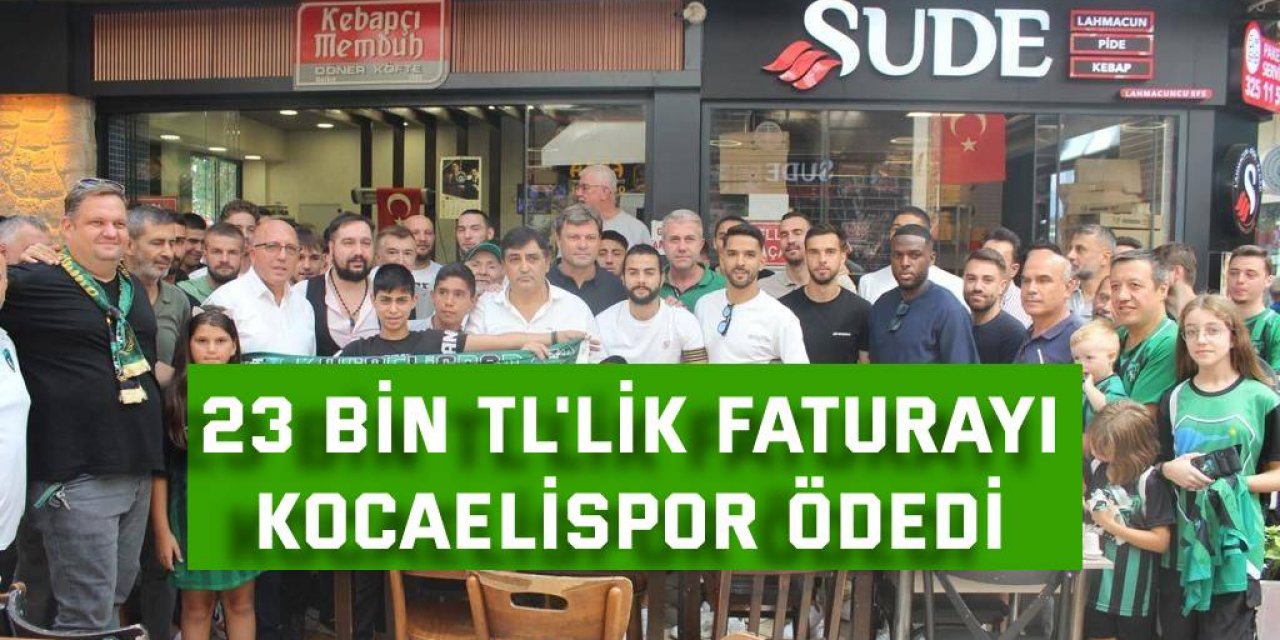 23 bin TL'lik faturayı Kocaelispor ödedi