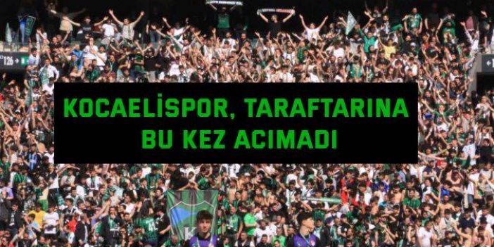 Kocaelispor, taraftarına bu kez acımadı