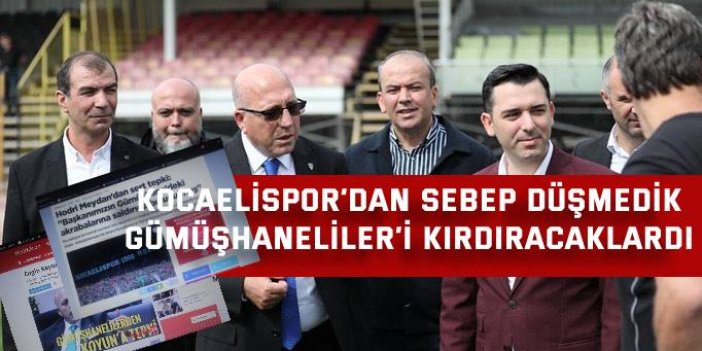 Kocaelispor’dan sebep düşmedik  Gümüşhaneliler’i kırdıracaklardı