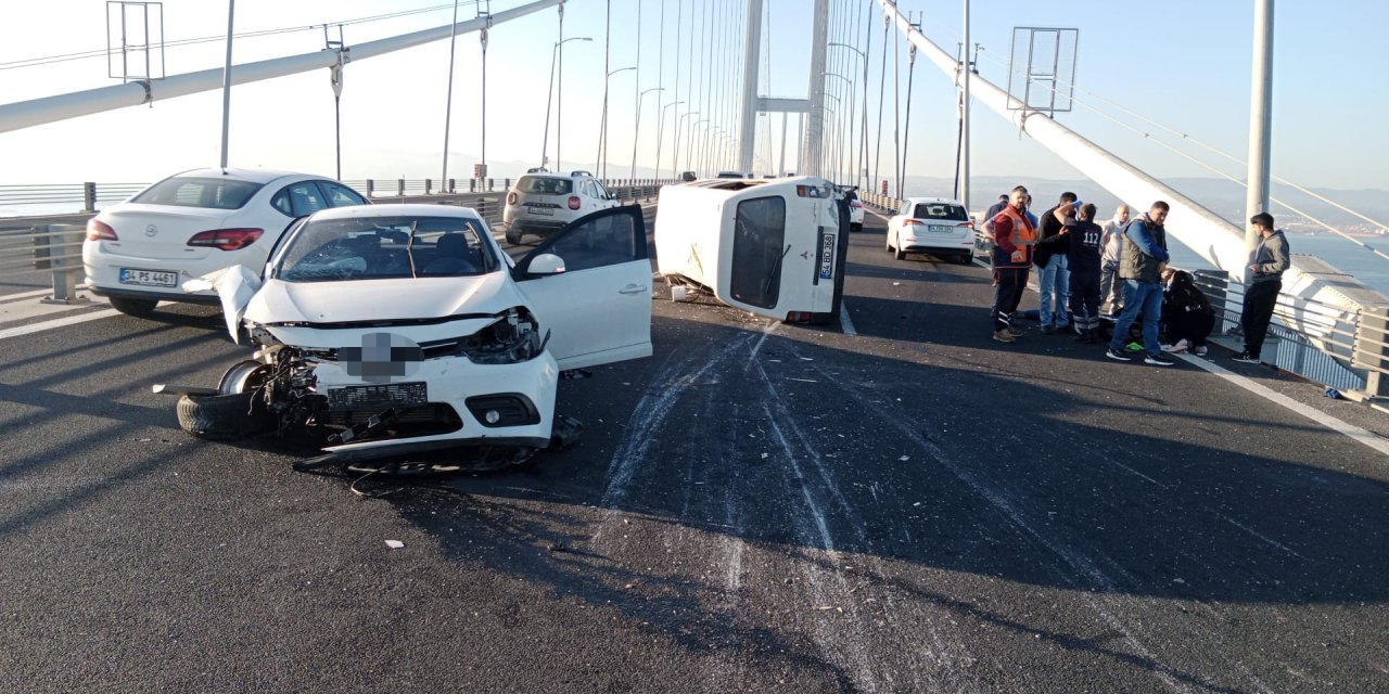 Osmangazi Köprüsü'nde  zincirleme kaza: 9 yaralı