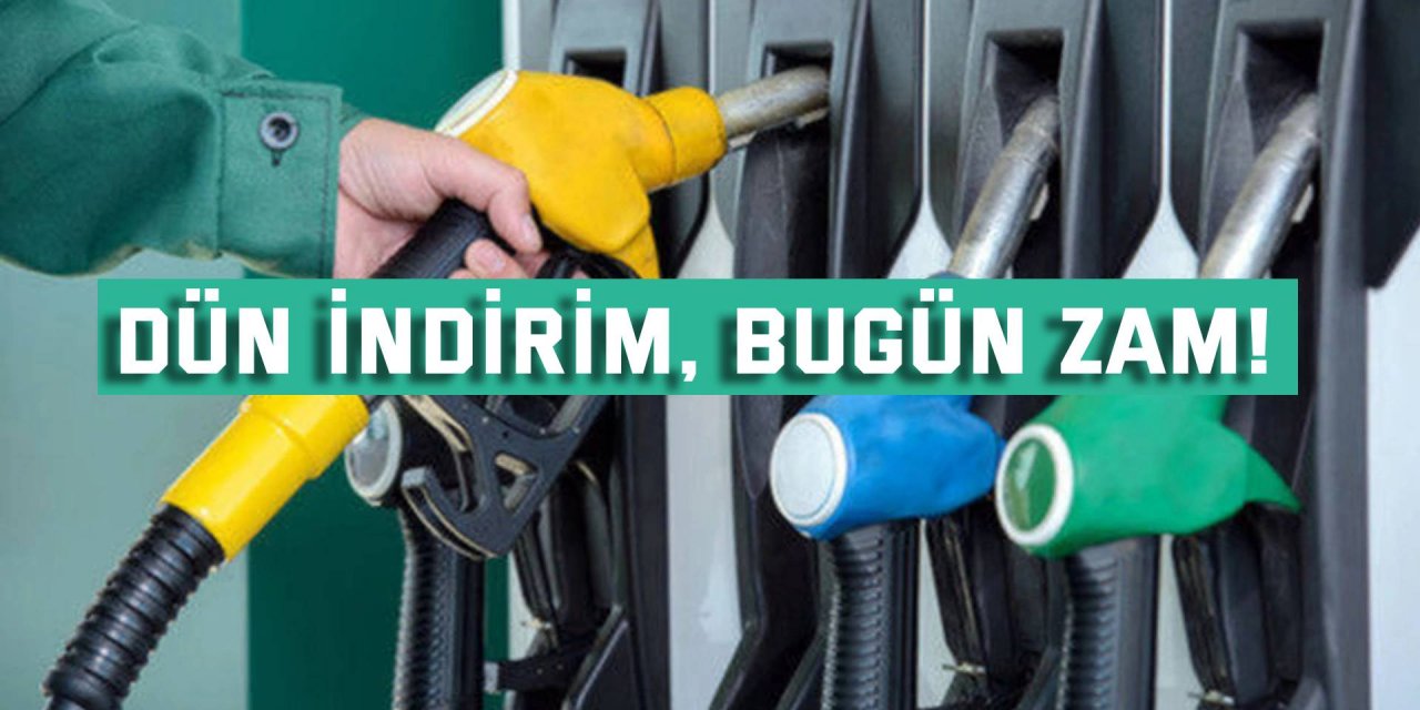 Dün indirim, bugün zam!