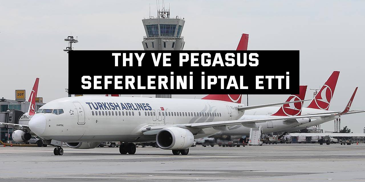 THY ve Pegasus seferlerini iptal etti