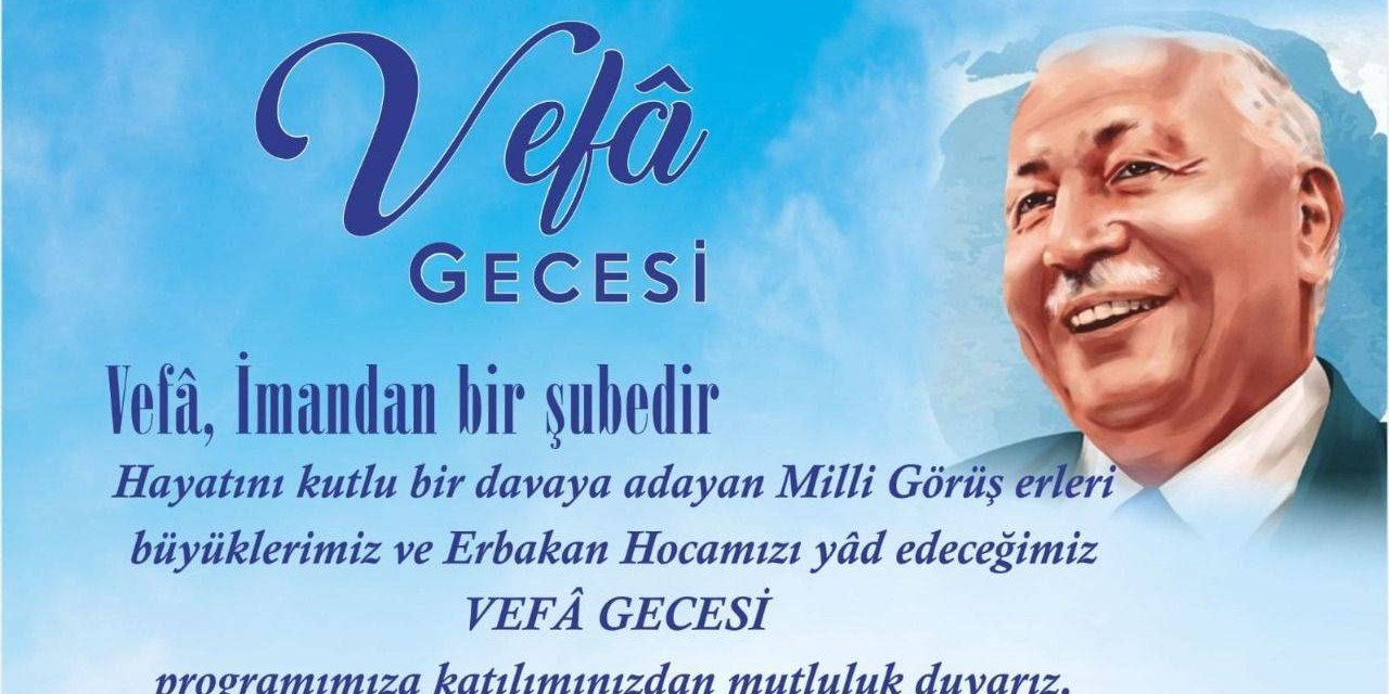 Cihannüma bu  akşam “Vefa Gecesi”nde buluşacak