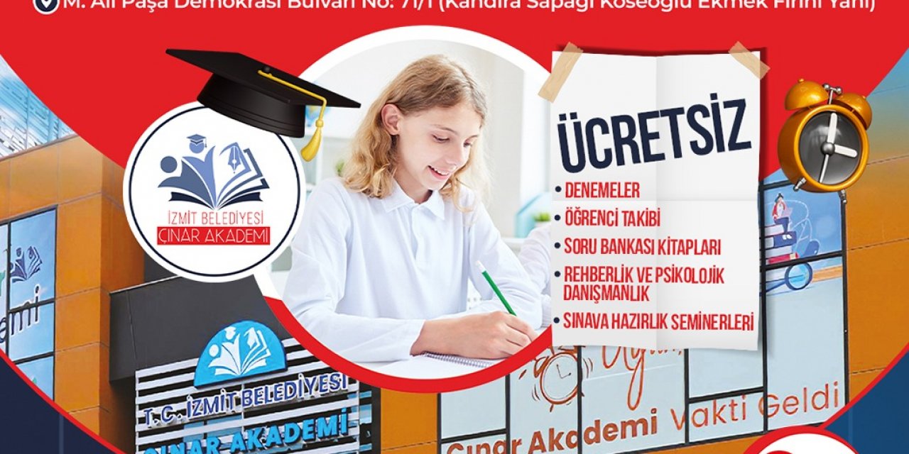 Çınar Akademi Kurum Kabul Sınavı yapacak