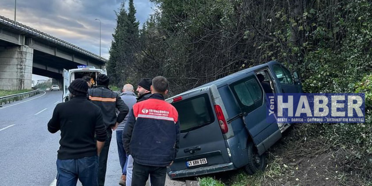 Kontrolden çıkıp, yol kenarına uçtu