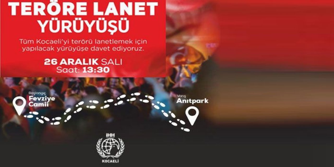 Kocaeli’de teröre lanet yürüyüşü