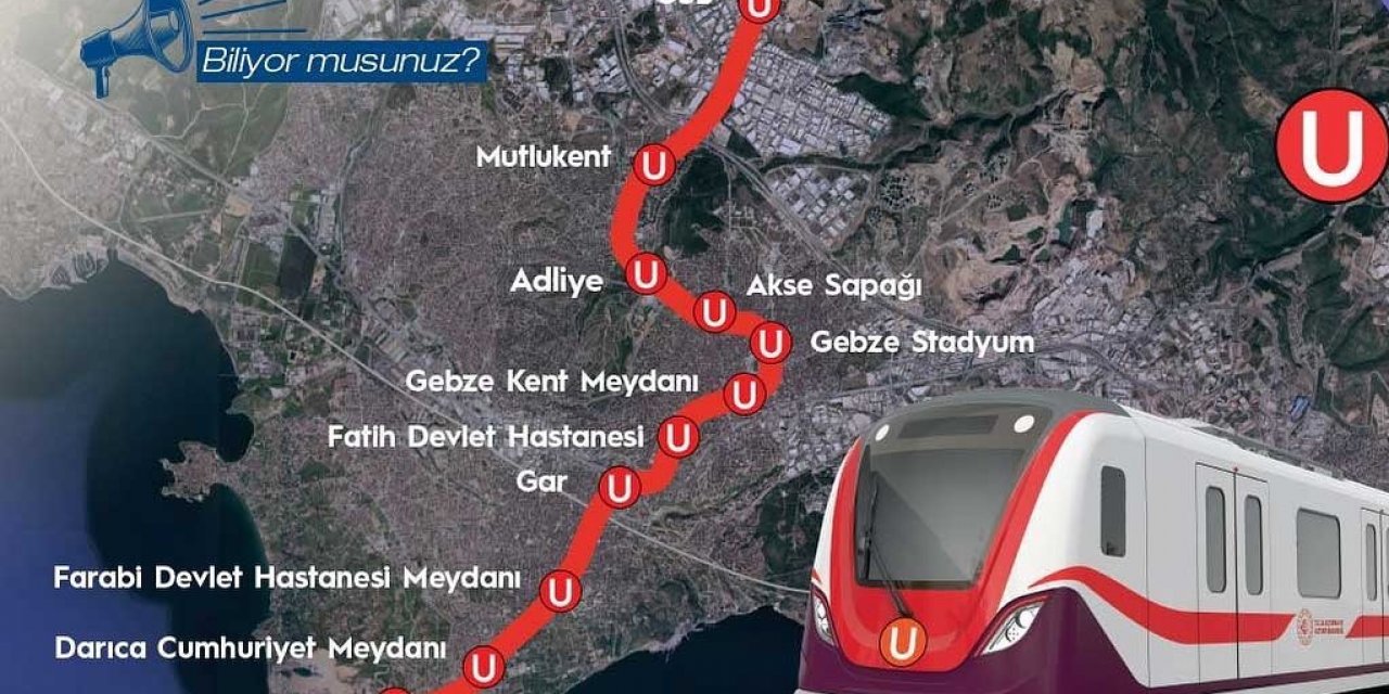 Gebze-Darıca Metrosu 2026’ya kaldı