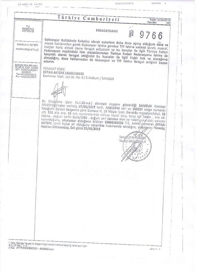 Ertan Aktepe’de imzayı attı