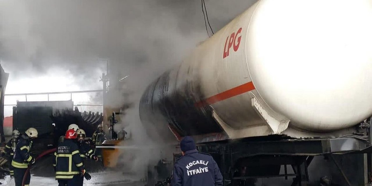 Gebze'de LPG tankı patladı