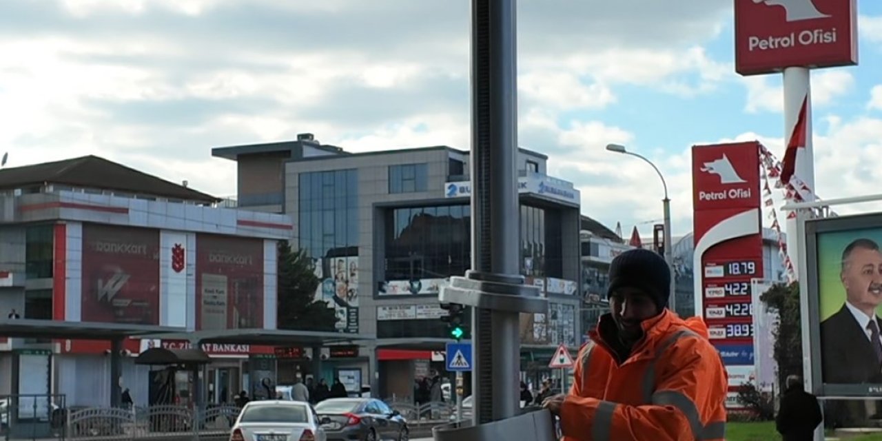 Tramvay hattında sinyalize çalışması