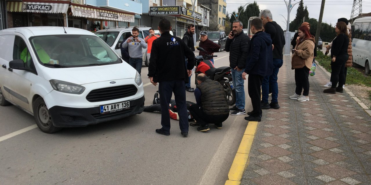 Motosikletin sürücüsü yaralandı