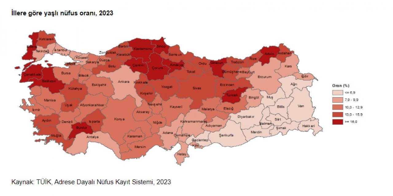 Türkiye'nin Yaşlı Nüfusu Son Beş Yılda %21,4 Arttı